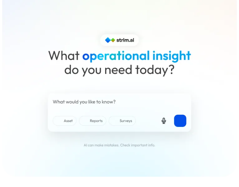 Strim AI assistant answering an operational question